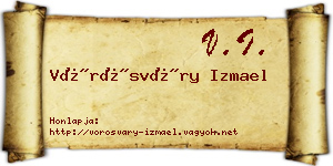 Vörösváry Izmael névjegykártya